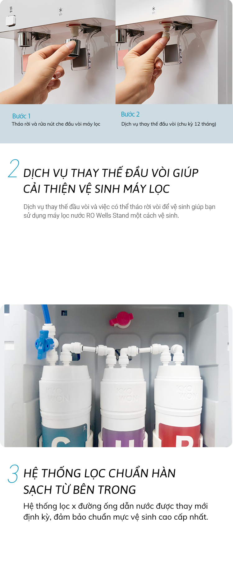 Thay lõi lọc Wells Ro Stand
